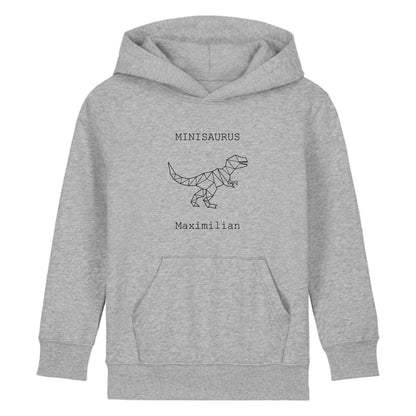 Minisaurus - Bio Kinder Hoodie *personalisierbar (mit Namen)* Mini Cruiser Hoodie 2.0 ST ST Heather-Grey