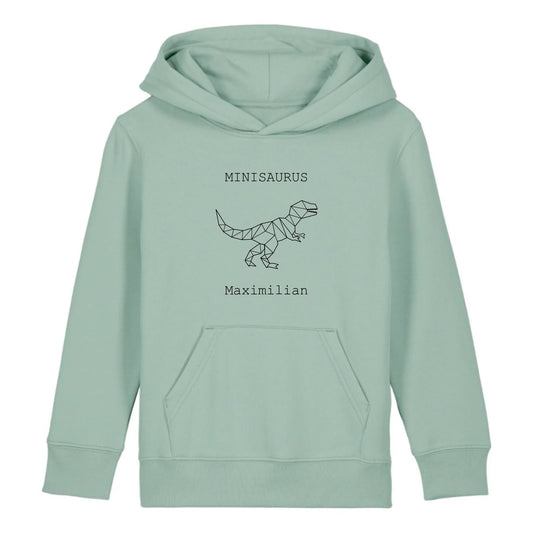 Minisaurus - Bio Kinder Hoodie *personalisierbar (mit Namen)*