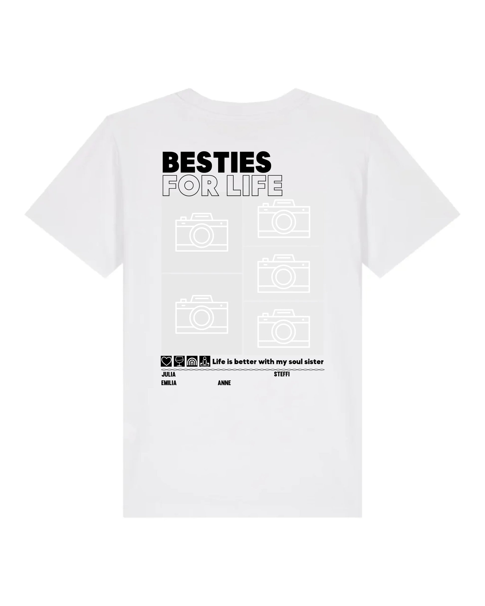 Besties for Life - Bio Kinder Shirt *personalisierbar mit Foto* Mini Creator Shirt 2.0 ST ST White