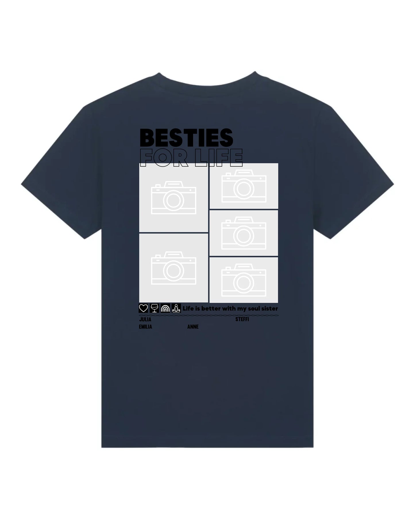 Besties for Life - Bio Kinder Shirt *personalisierbar mit Foto* Mini Creator Shirt 2.0 ST ST French-Navy