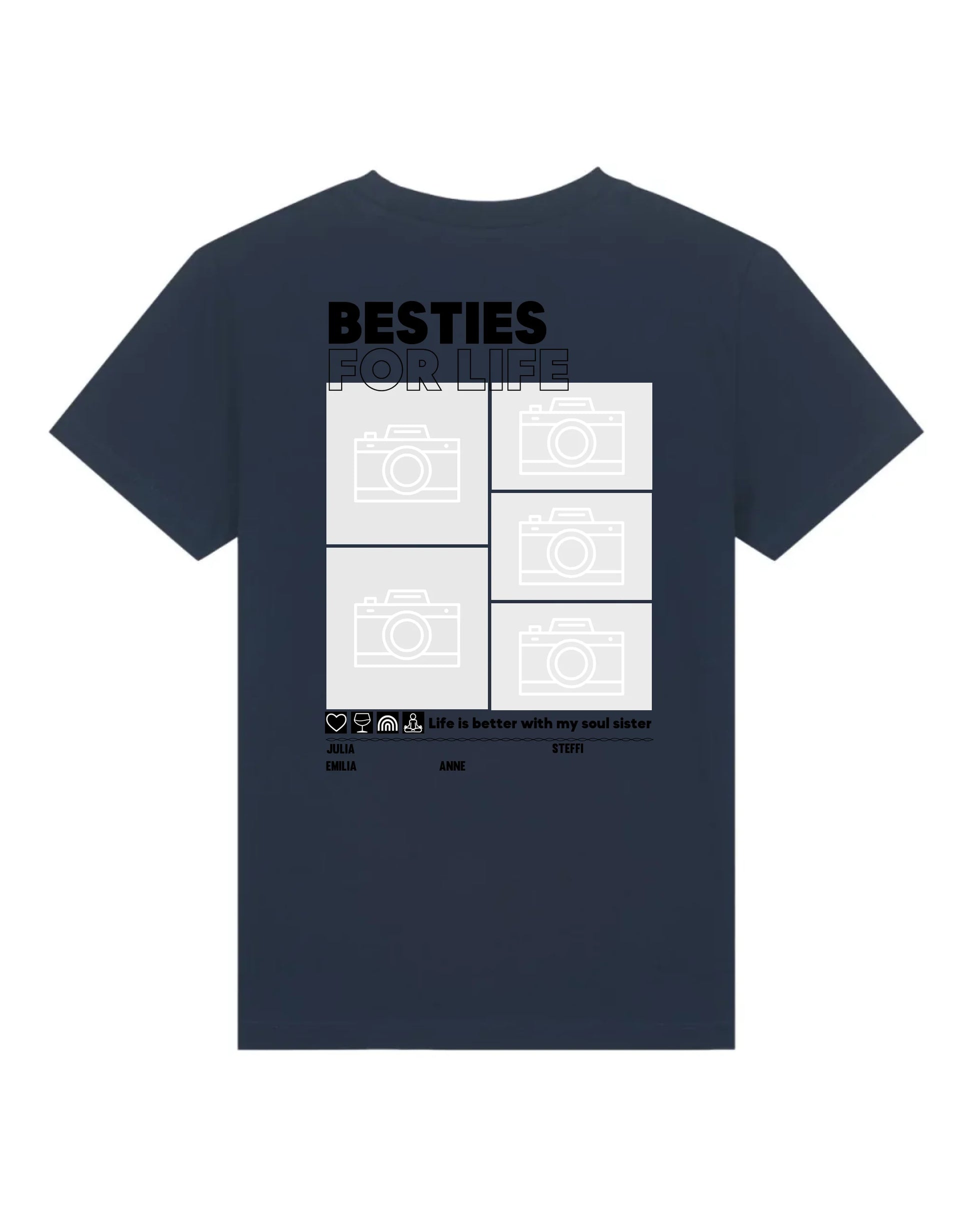 Besties for Life - Bio Kinder Shirt *personalisierbar mit Foto* Mini Creator Shirt 2.0 ST ST French-Navy