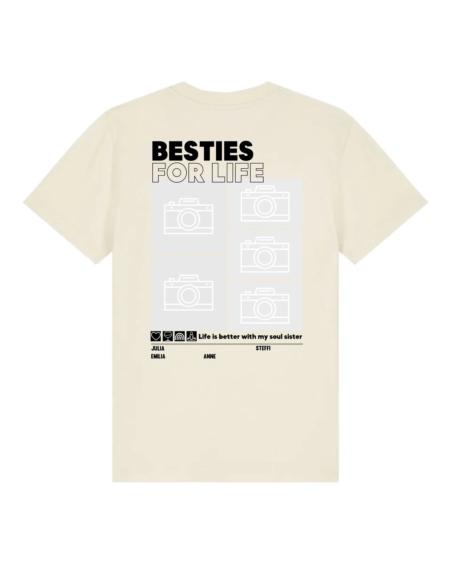 Besties for Life - Bio Kinder Shirt *personalisierbar mit Foto* Mini Creator Shirt 2.0 ST ST Natural-Raw
