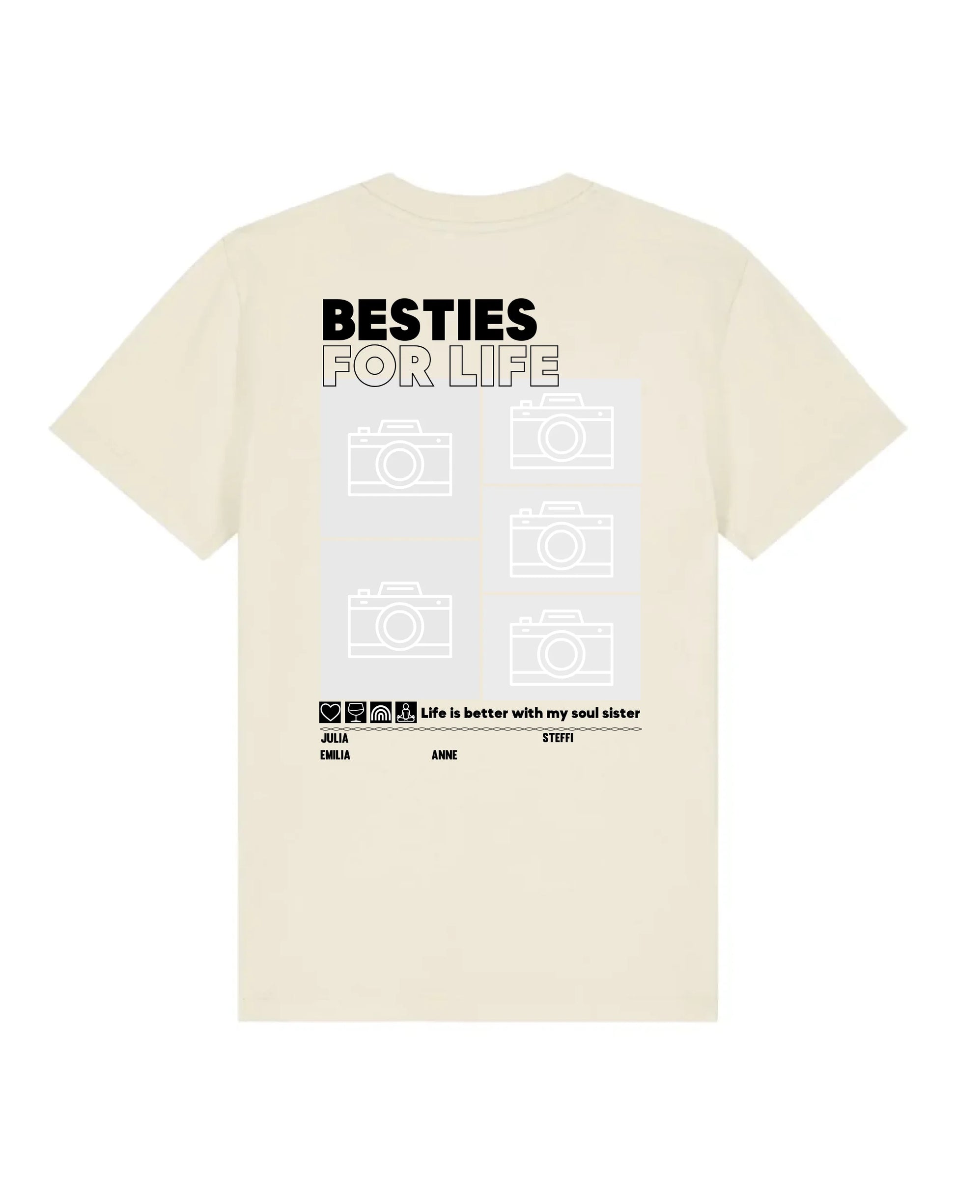Besties for Life - Bio Kinder Shirt *personalisierbar mit Foto* Mini Creator Shirt 2.0 ST ST Natural-Raw