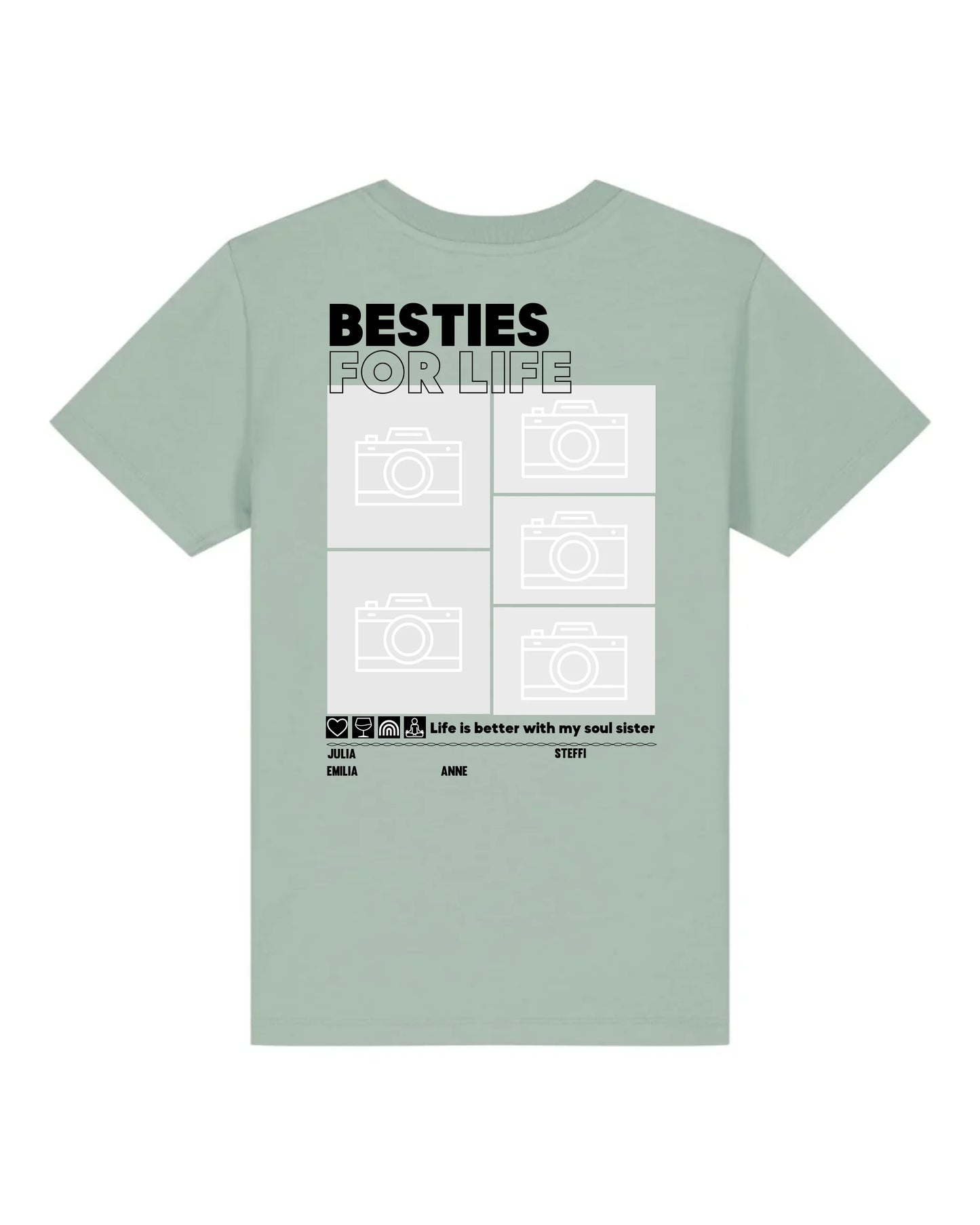 Besties for Life - Bio Kinder Shirt *personalisierbar mit Foto* Mini Creator Shirt 2.0 ST ST Aloe