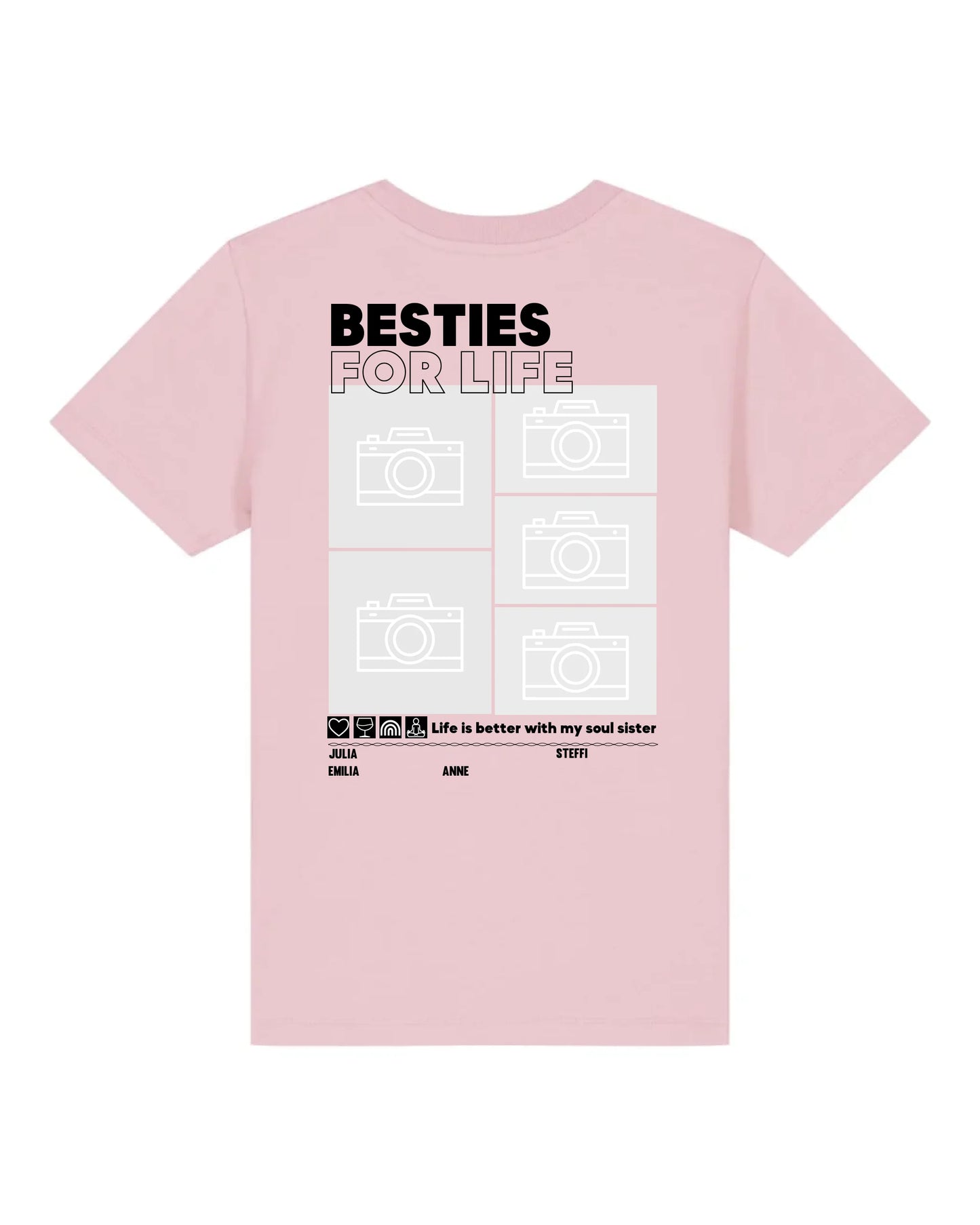 Besties for Life - Bio Kinder Shirt *personalisierbar mit Foto* Mini Creator Shirt 2.0 ST ST Cotton-Pink