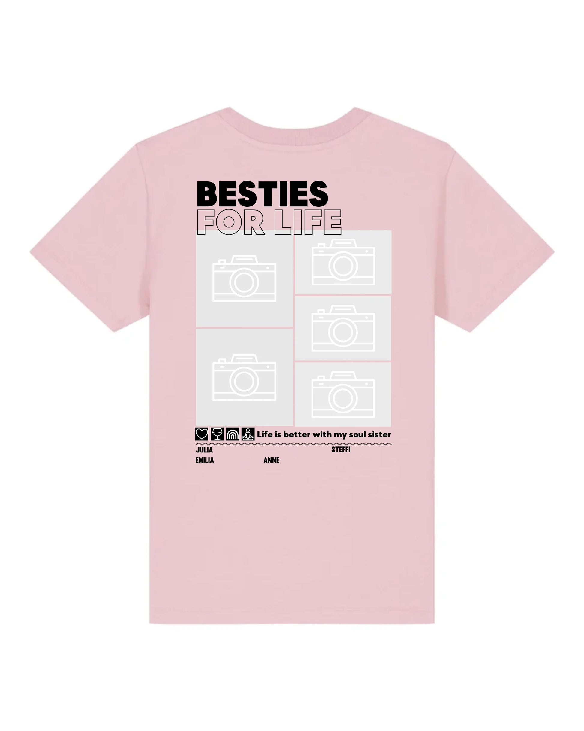 Besties for Life - Bio Kinder Shirt *personalisierbar mit Foto* Mini Creator Shirt 2.0 ST ST Cotton-Pink
