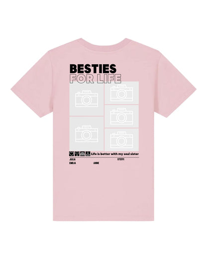 Besties for Life - Bio Kinder Shirt *personalisierbar mit Foto* Mini Creator Shirt 2.0 ST ST Cotton-Pink