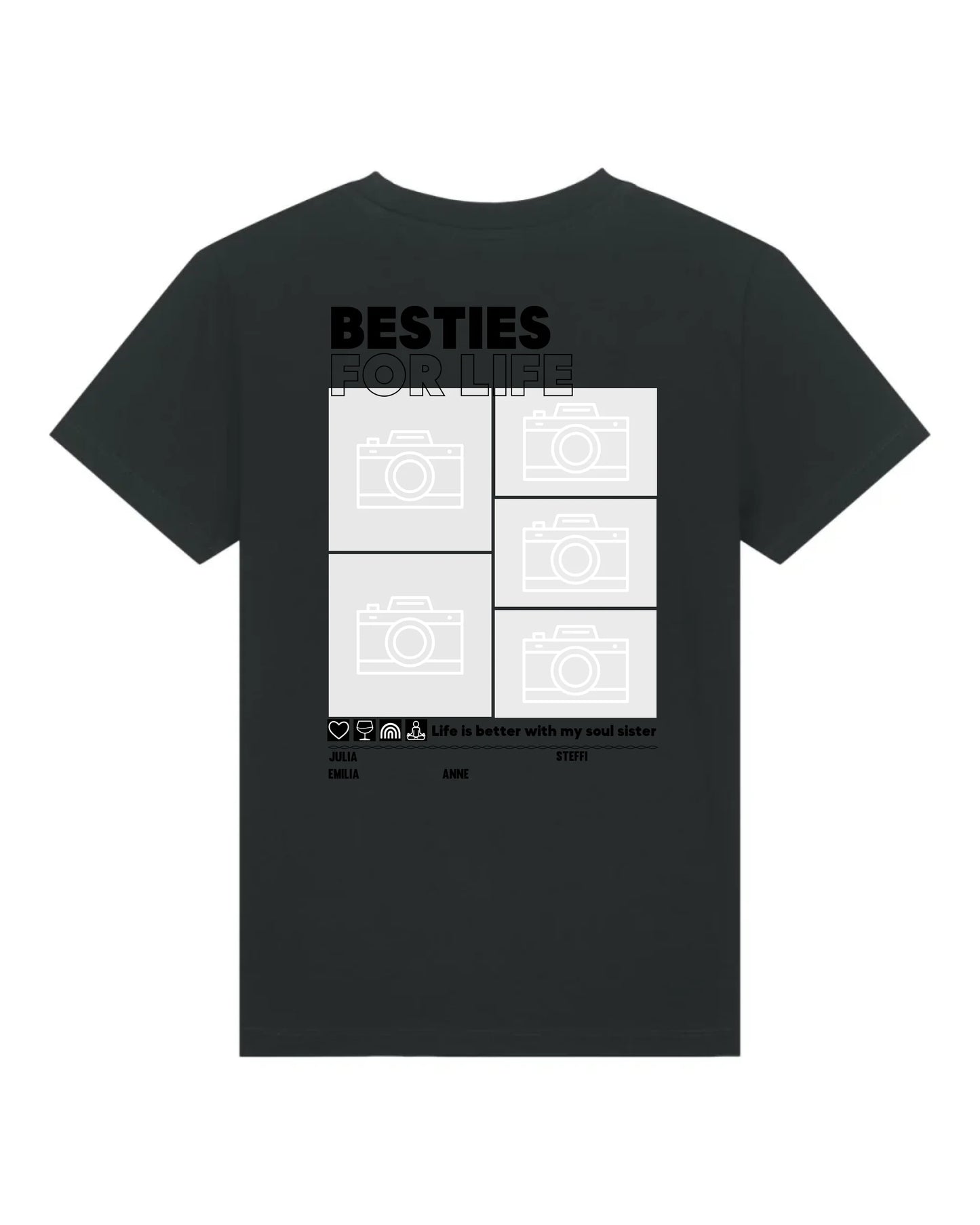 Besties for Life - Bio Kinder Shirt *personalisierbar mit Foto* Mini Creator Shirt 2.0 ST ST Black