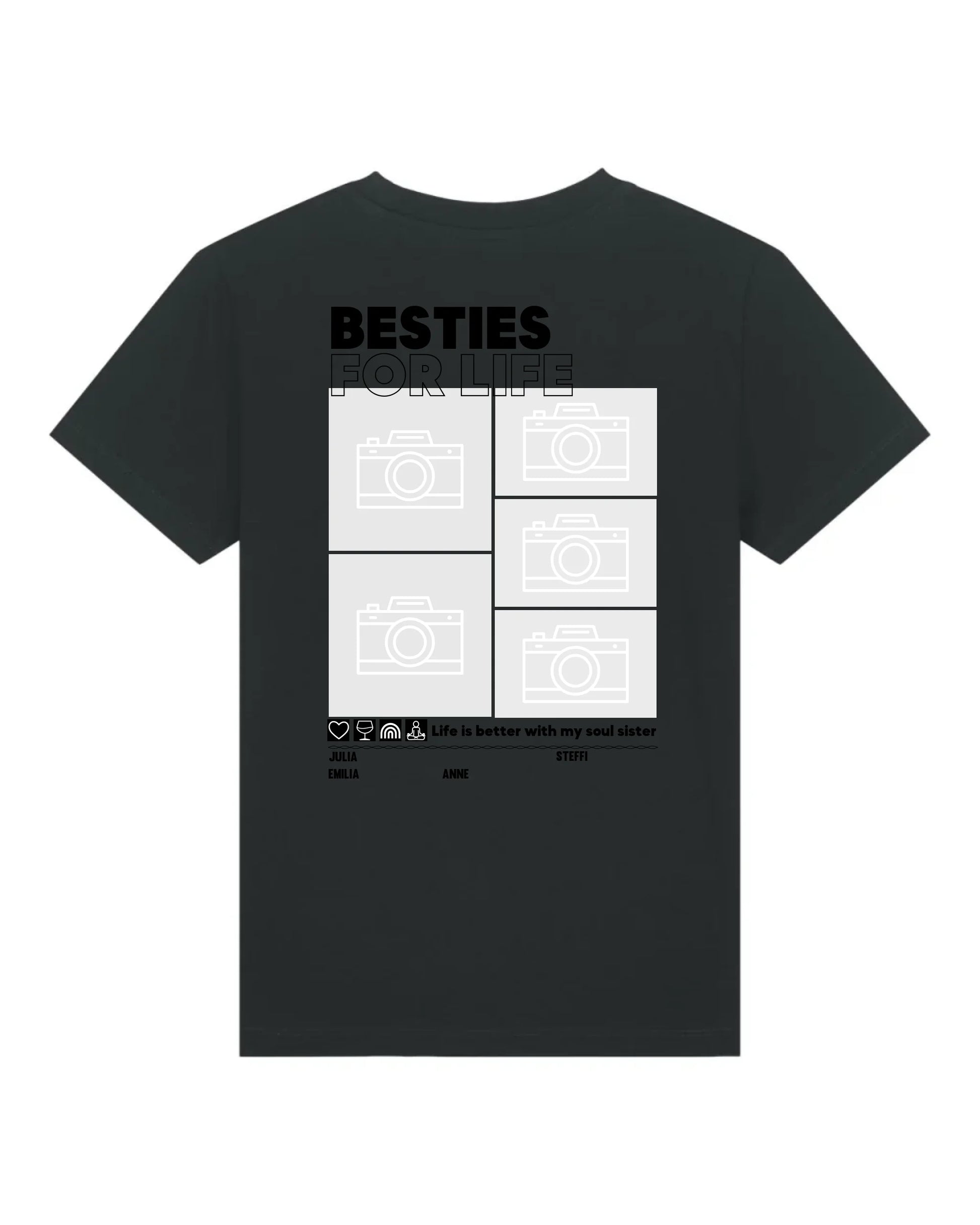 Besties for Life - Bio Kinder Shirt *personalisierbar mit Foto* Mini Creator Shirt 2.0 ST ST Black