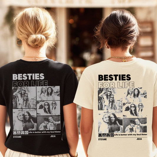 Besties for Life - Bio Oversized Damen Shirt *personalisierbar mit Fotos*
