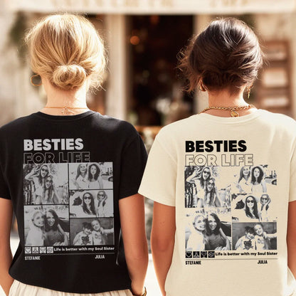 Besties for Life - Bio Oversized Damen Shirt *personalisierbar mit Fotos*