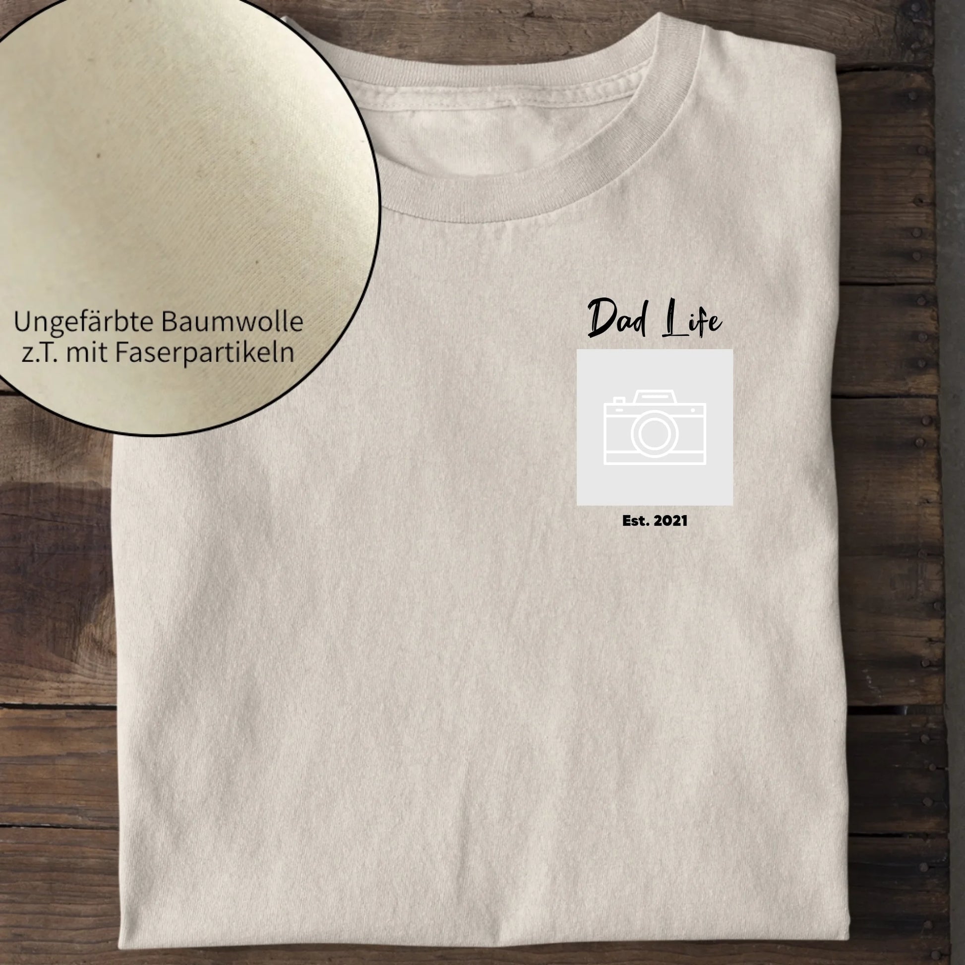 Dad Life Sketch- Bio Herren Shirt *personalisierbar mit Fotos* Creator T-Shirt 2.0 ST ST Natural-Raw