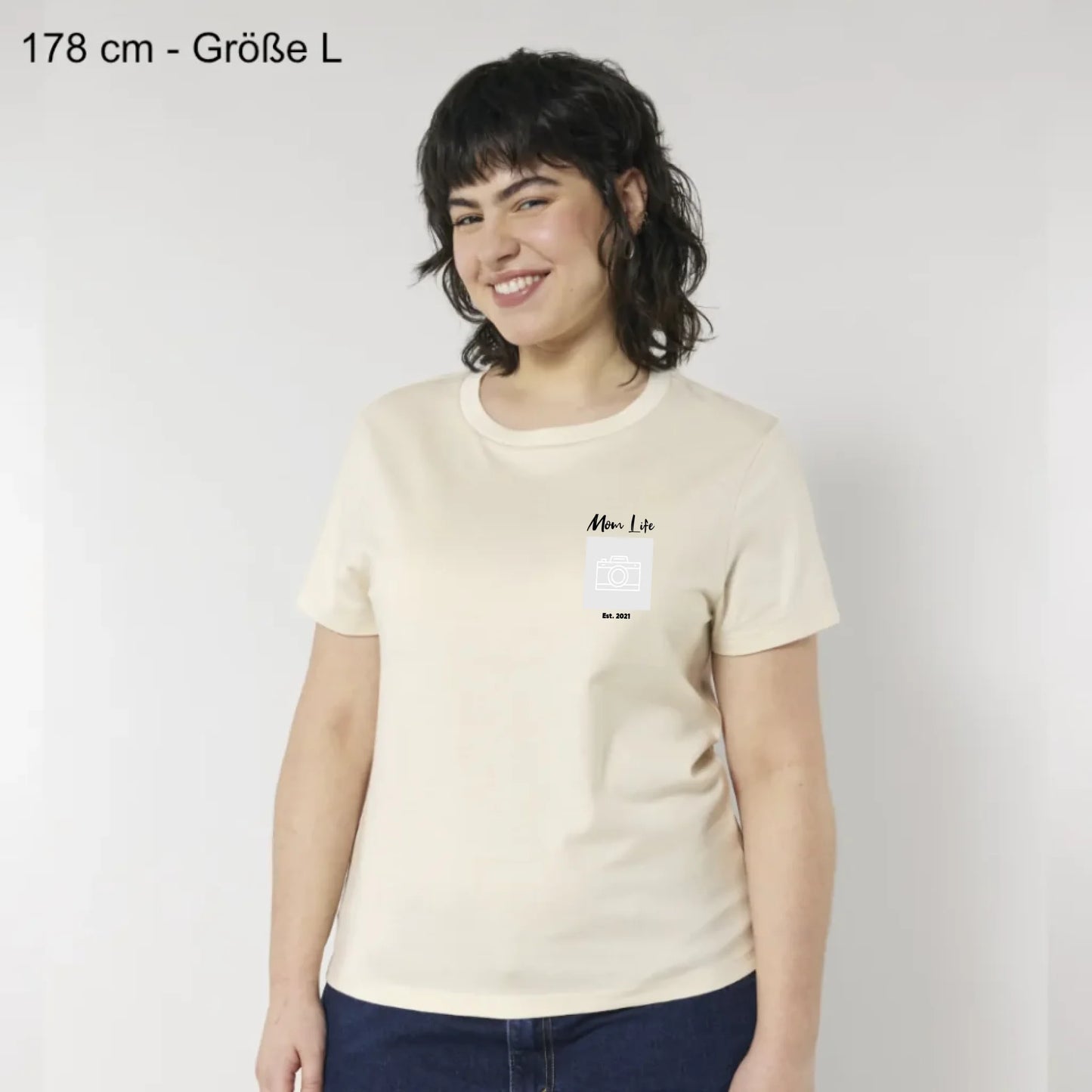Mom Life Sketch - Bio Damen Shirt *personalisierbar mit Fotos*