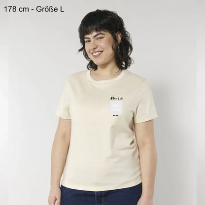 Mom Life Sketch - Bio Damen Shirt *personalisierbar mit Fotos*