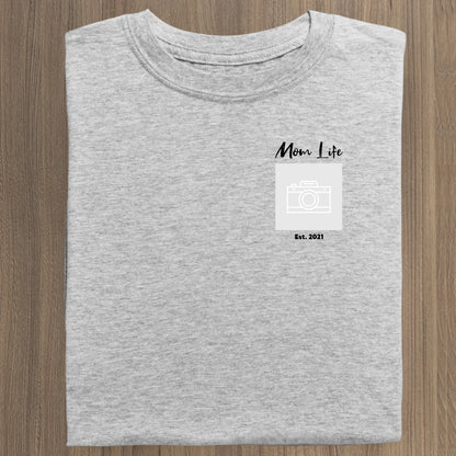 Mom Life Sketch - Bio Damen Shirt *personalisierbar mit Fotos* Stella Muser Shirt ST ST Heather-Grey