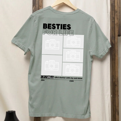 Besties for Life - Bio Oversized Damen Shirt *personalisierbar mit Fotos* Creator T-Shirt 2.0 ST ST BACK ONLY Aloe