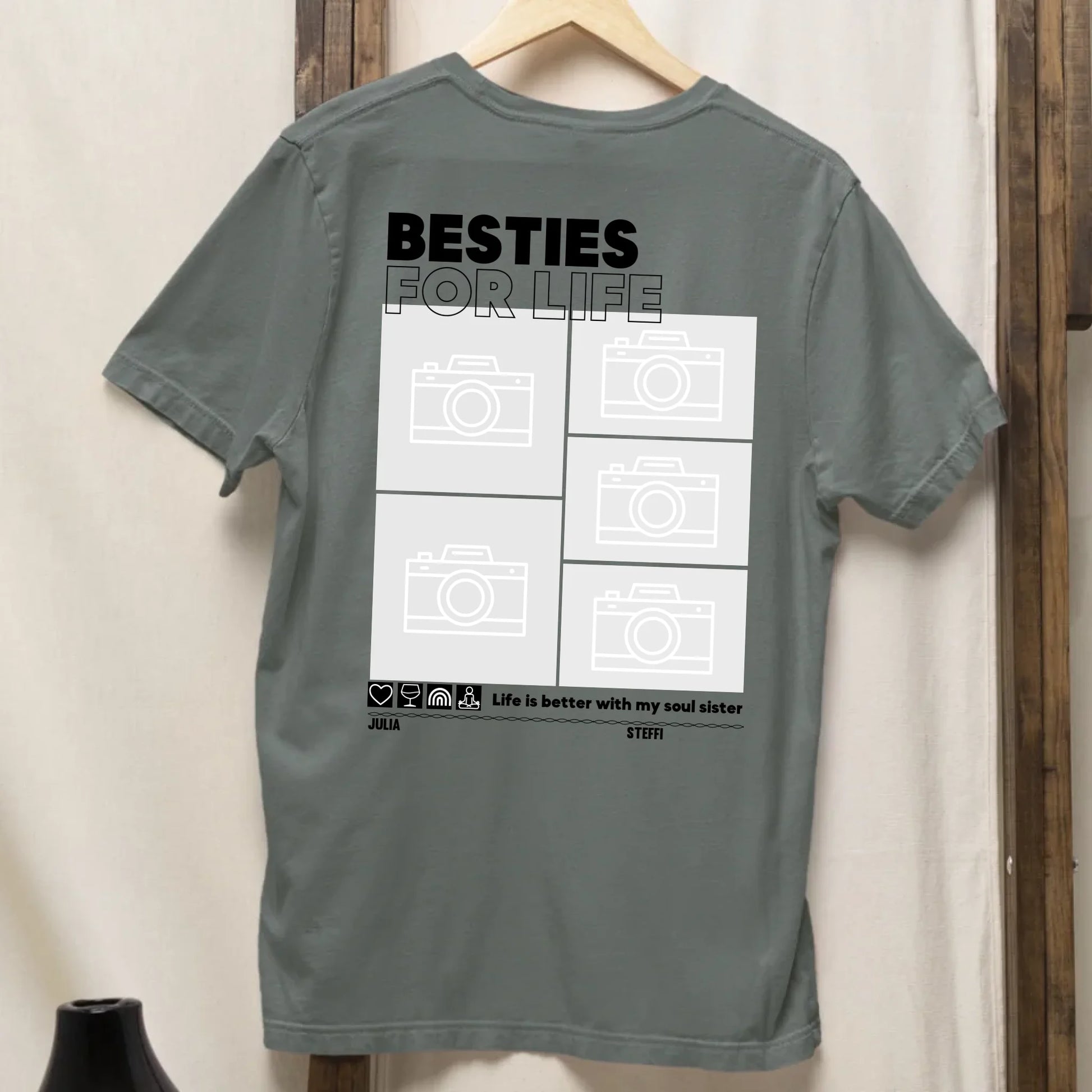 Besties for Life - Bio Oversized Damen Shirt *personalisierbar mit Fotos* Creator T-Shirt 2.0 ST ST BACK ONLY Green Bay