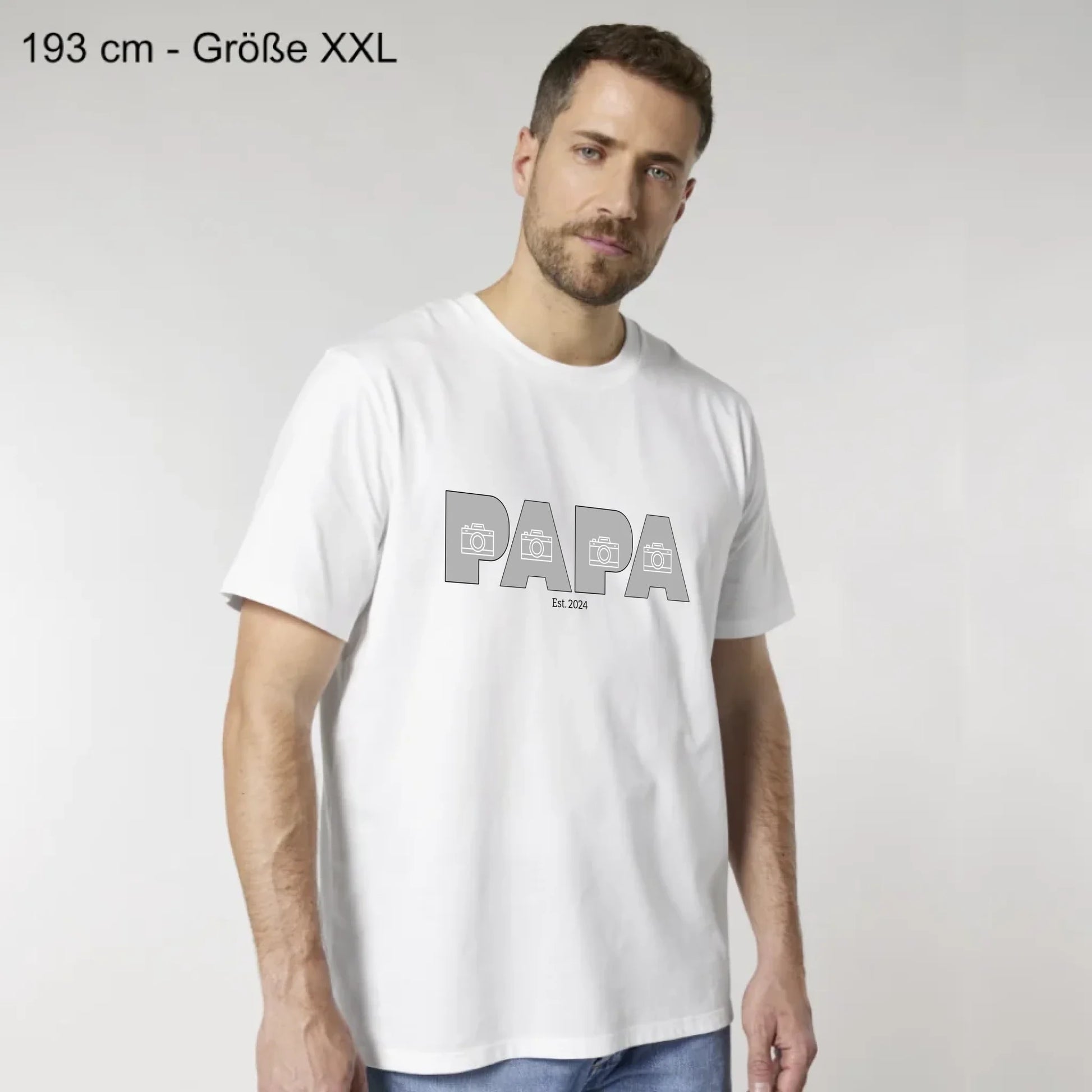 PAPA/DAD mit Fotos - Bio Herren Shirt *personalisierbar mit Fotos*