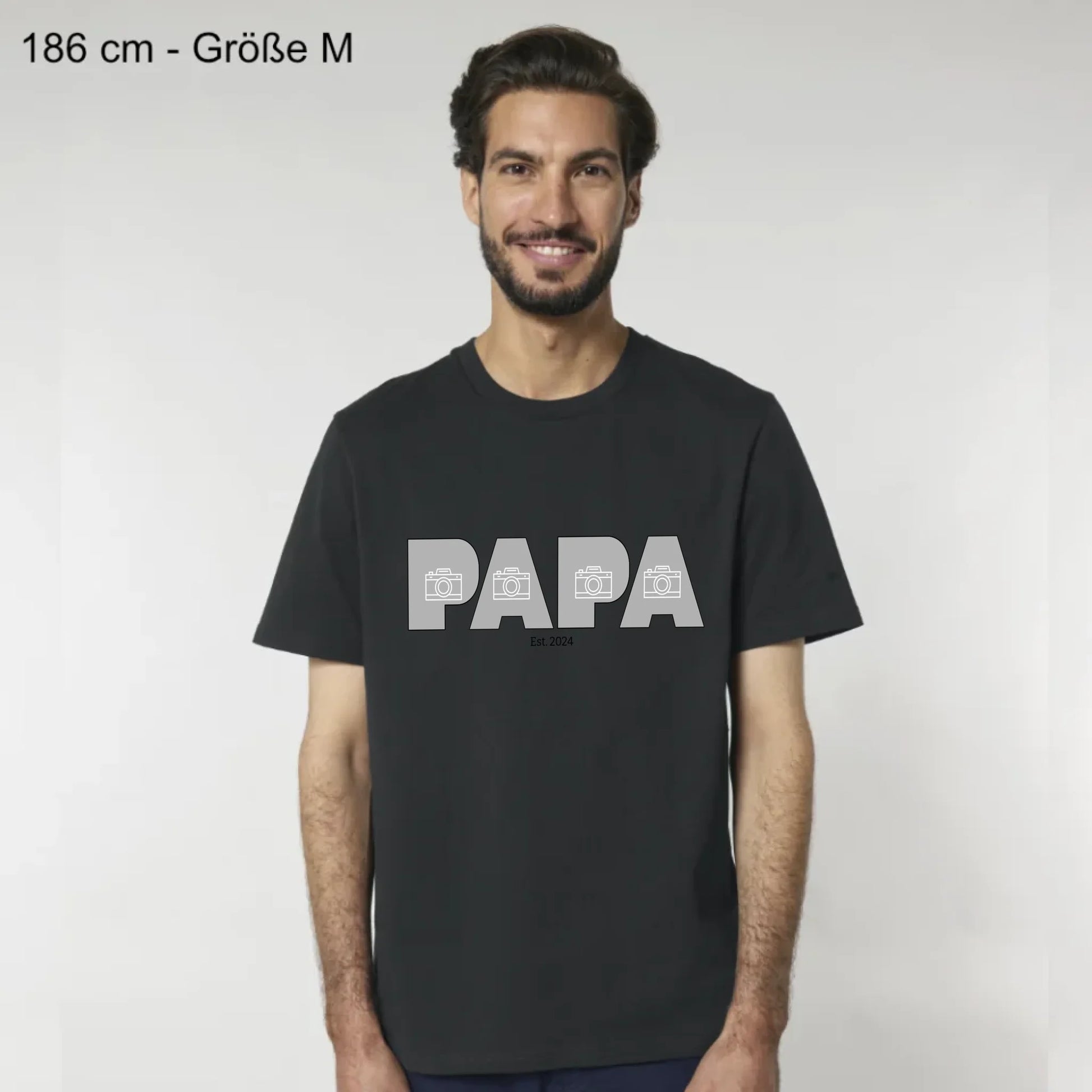 PAPA/DAD mit Fotos - Bio Herren Shirt *personalisierbar mit Fotos*