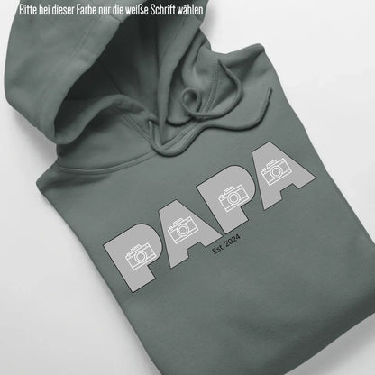 PAPA/DAD mit Fotos - Bio Unisex Hoodie *personalisierbar mit Fotos* Cruiser Hoodie 2.0 ST ST Green-Bay