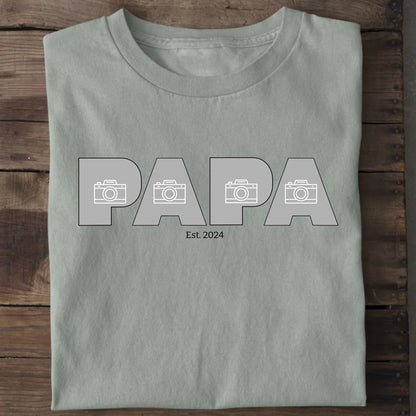 PAPA/DAD mit Fotos - Bio Herren Shirt *personalisierbar mit Fotos* Creator T-Shirt 2.0 ST ST Aloe