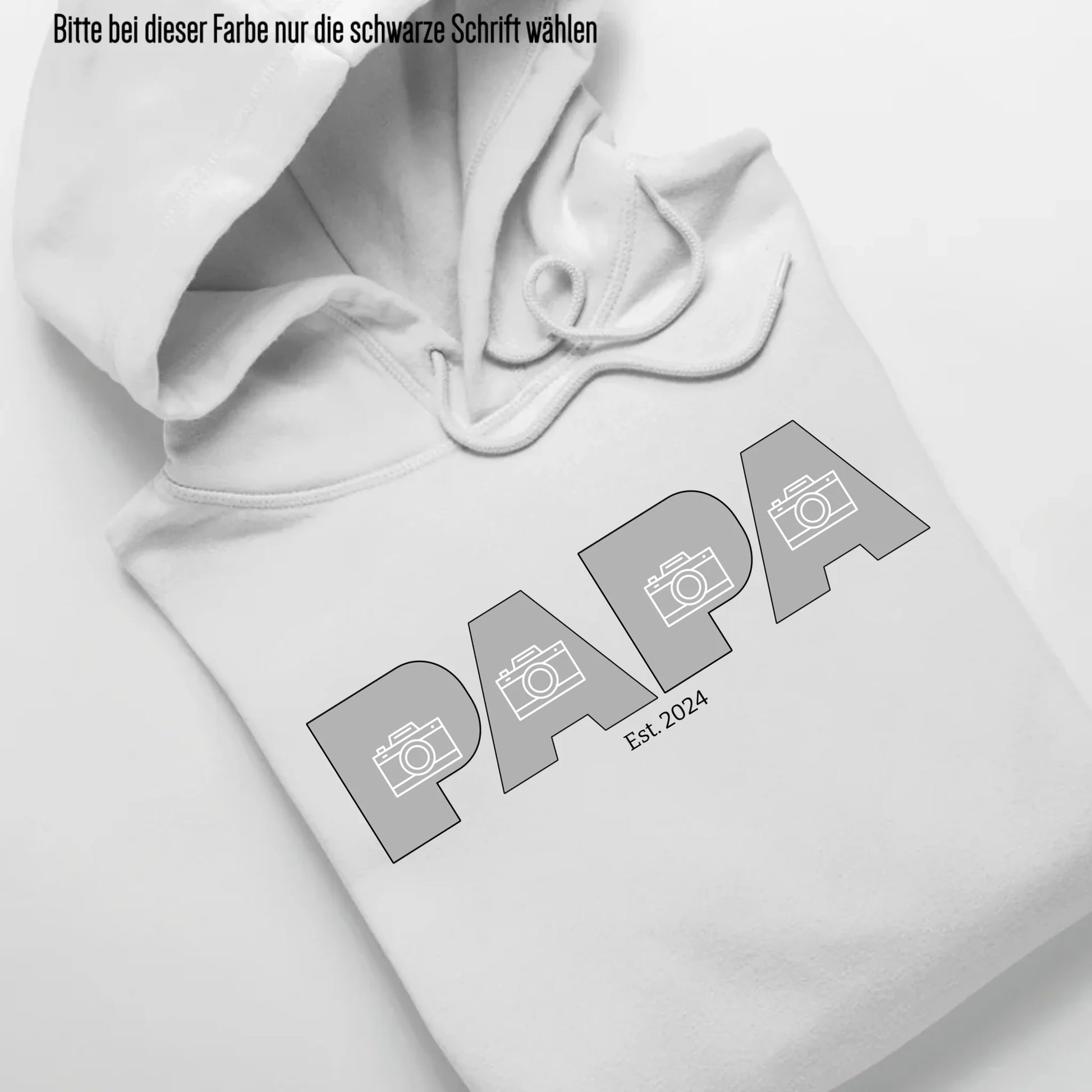 PAPA/DAD mit Fotos - Bio Unisex Hoodie *personalisierbar mit Fotos* Cruiser Hoodie 2.0 ST ST White