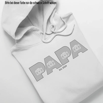 PAPA/DAD mit Fotos - Bio Unisex Hoodie *personalisierbar mit Fotos* Cruiser Hoodie 2.0 ST ST White