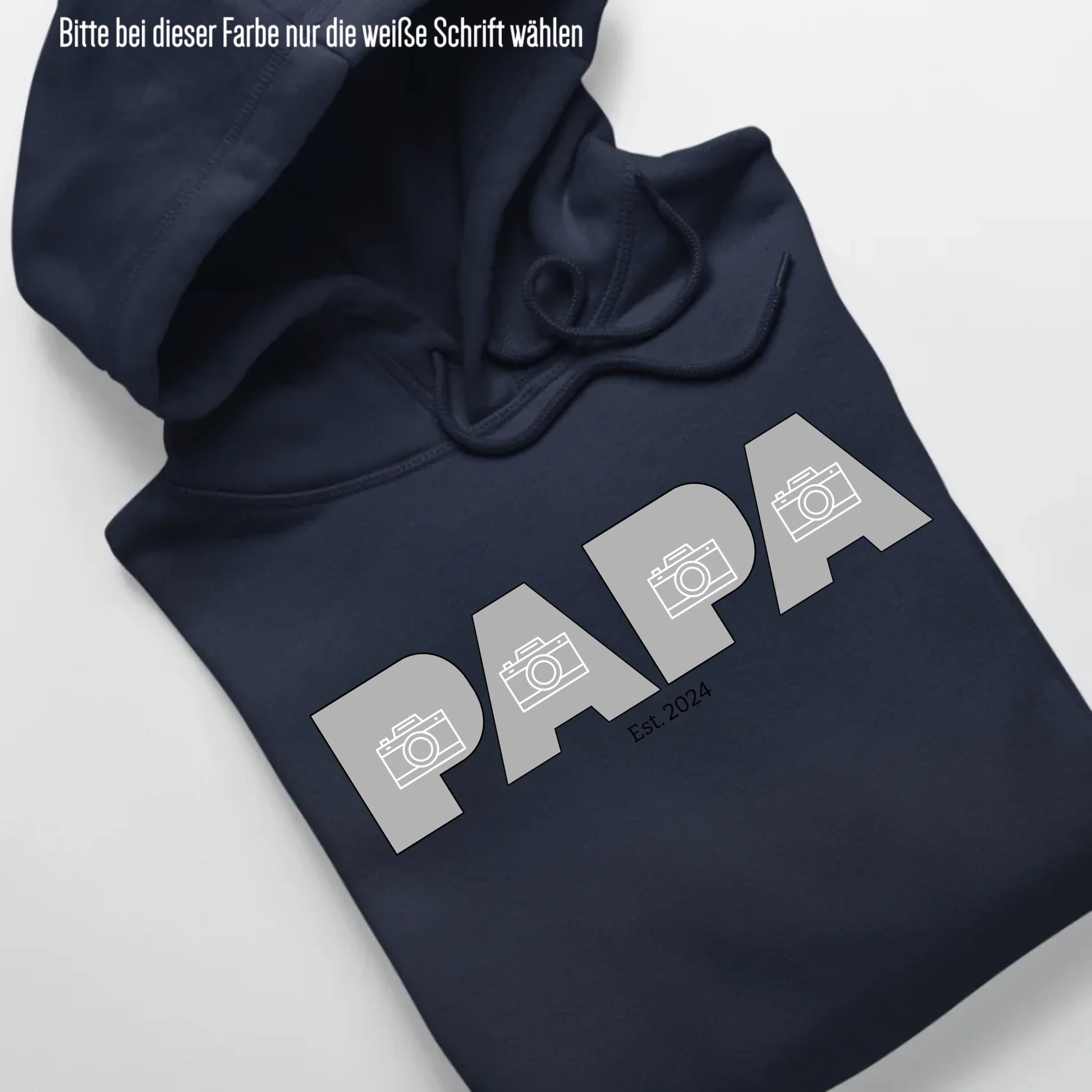 PAPA/DAD mit Fotos - Bio Unisex Hoodie *personalisierbar mit Fotos* Cruiser Hoodie 2.0 ST ST French-Navy