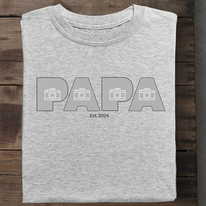 PAPA/DAD mit Fotos - Bio Herren Shirt *personalisierbar mit Fotos* Creator T-Shirt 2.0 ST ST Heather-Grey