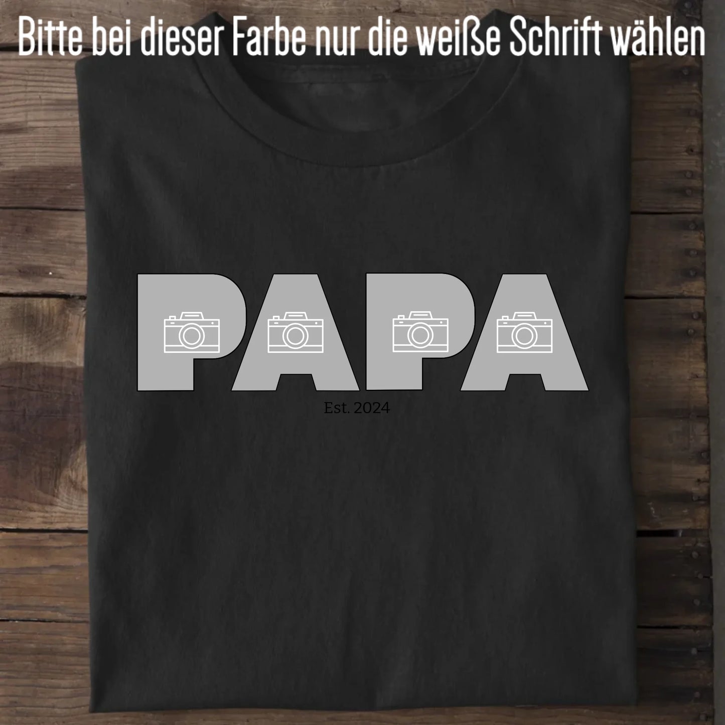 PAPA/DAD mit Fotos - Bio Herren Shirt *personalisierbar mit Fotos* Creator T-Shirt 2.0 ST ST Black