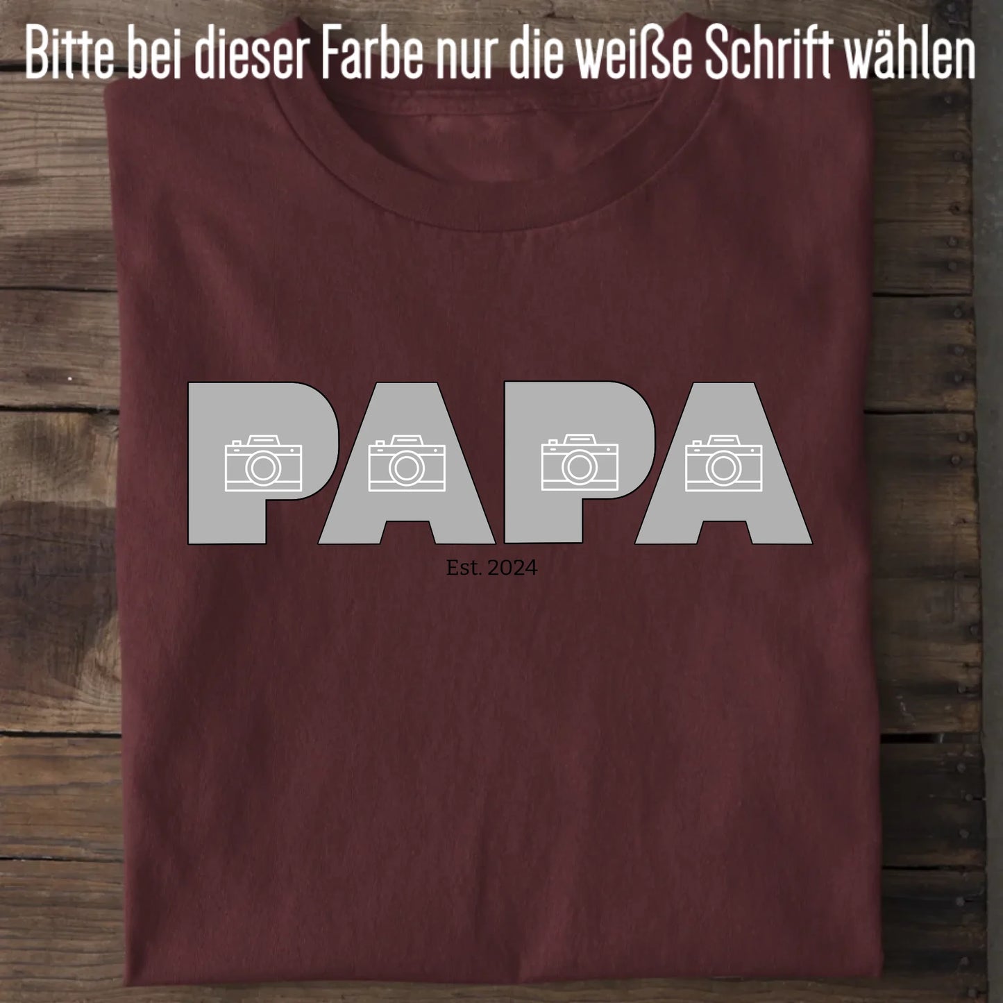 PAPA/DAD mit Fotos - Bio Herren Shirt *personalisierbar mit Fotos* Creator T-Shirt 2.0 ST ST Burgundy