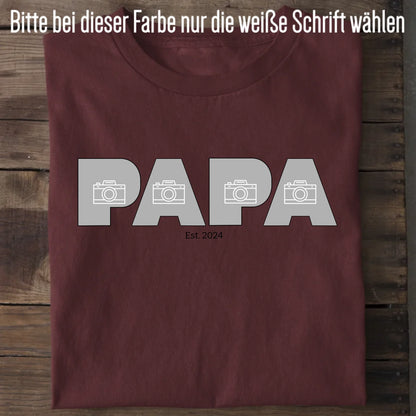 PAPA/DAD mit Fotos - Bio Herren Shirt *personalisierbar mit Fotos* Creator T-Shirt 2.0 ST ST Burgundy