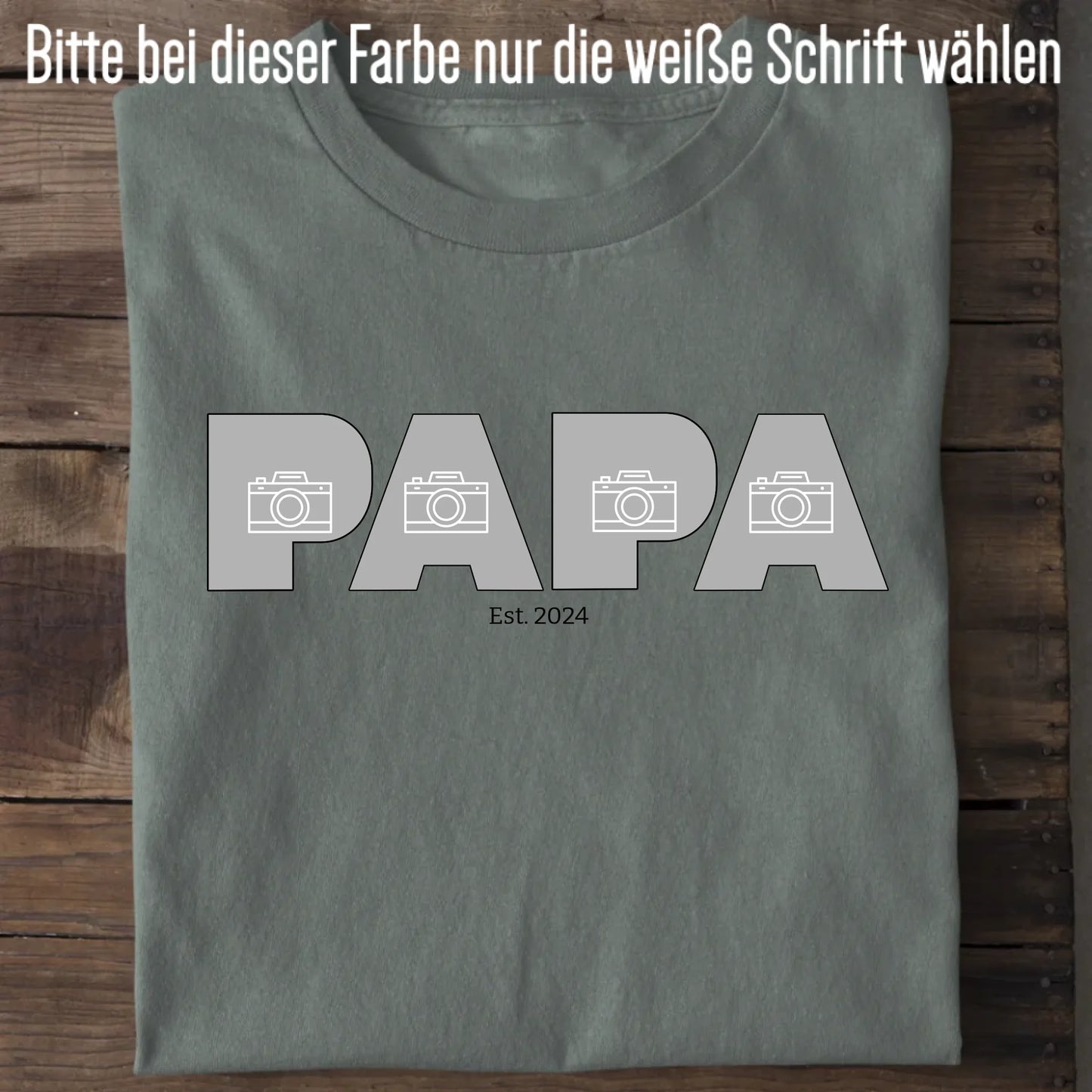 PAPA/DAD mit Fotos - Bio Herren Shirt *personalisierbar mit Fotos* Creator T-Shirt 2.0 ST ST Green Bay