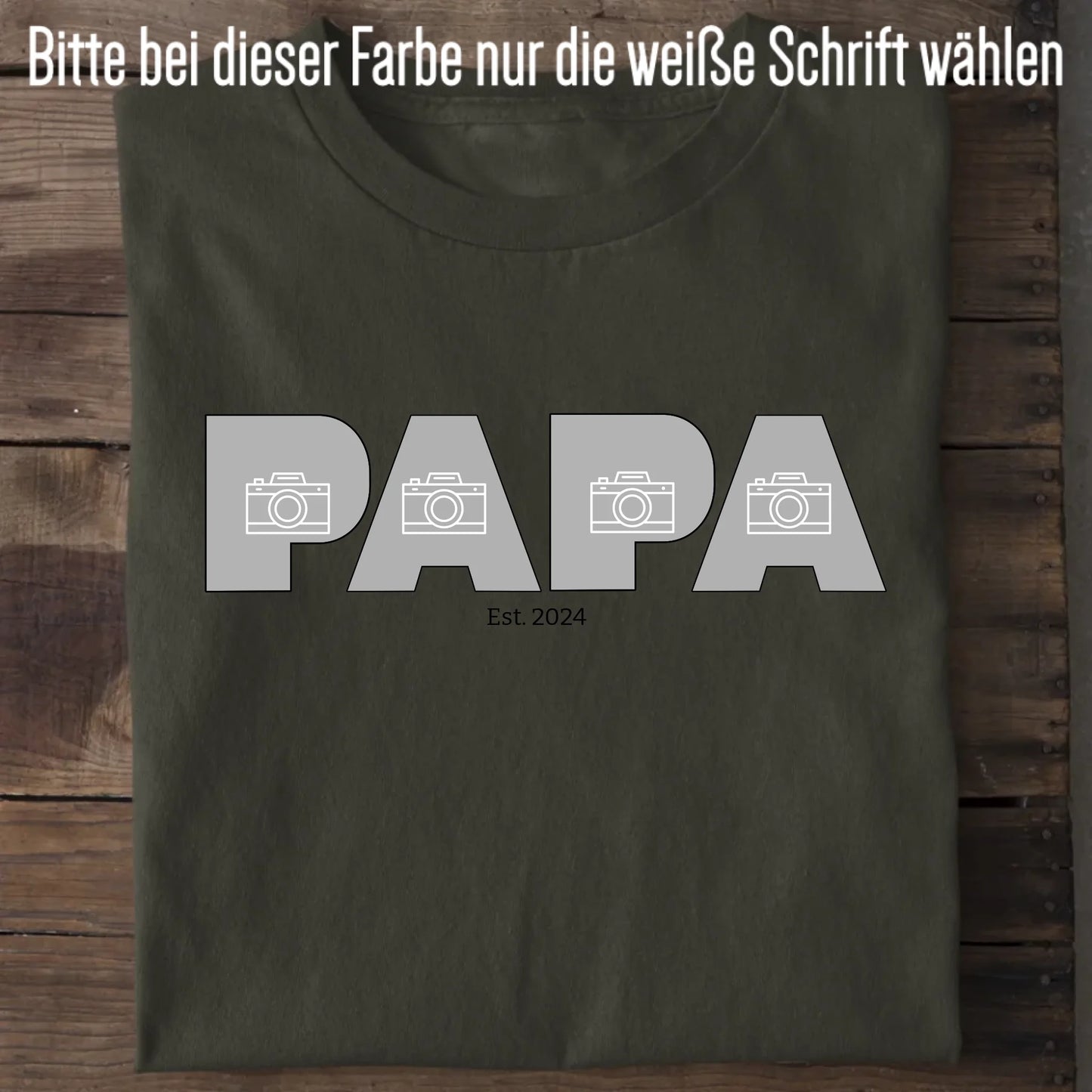 PAPA/DAD mit Fotos - Bio Herren Shirt *personalisierbar mit Fotos* Creator T-Shirt 2.0 ST ST Khaki