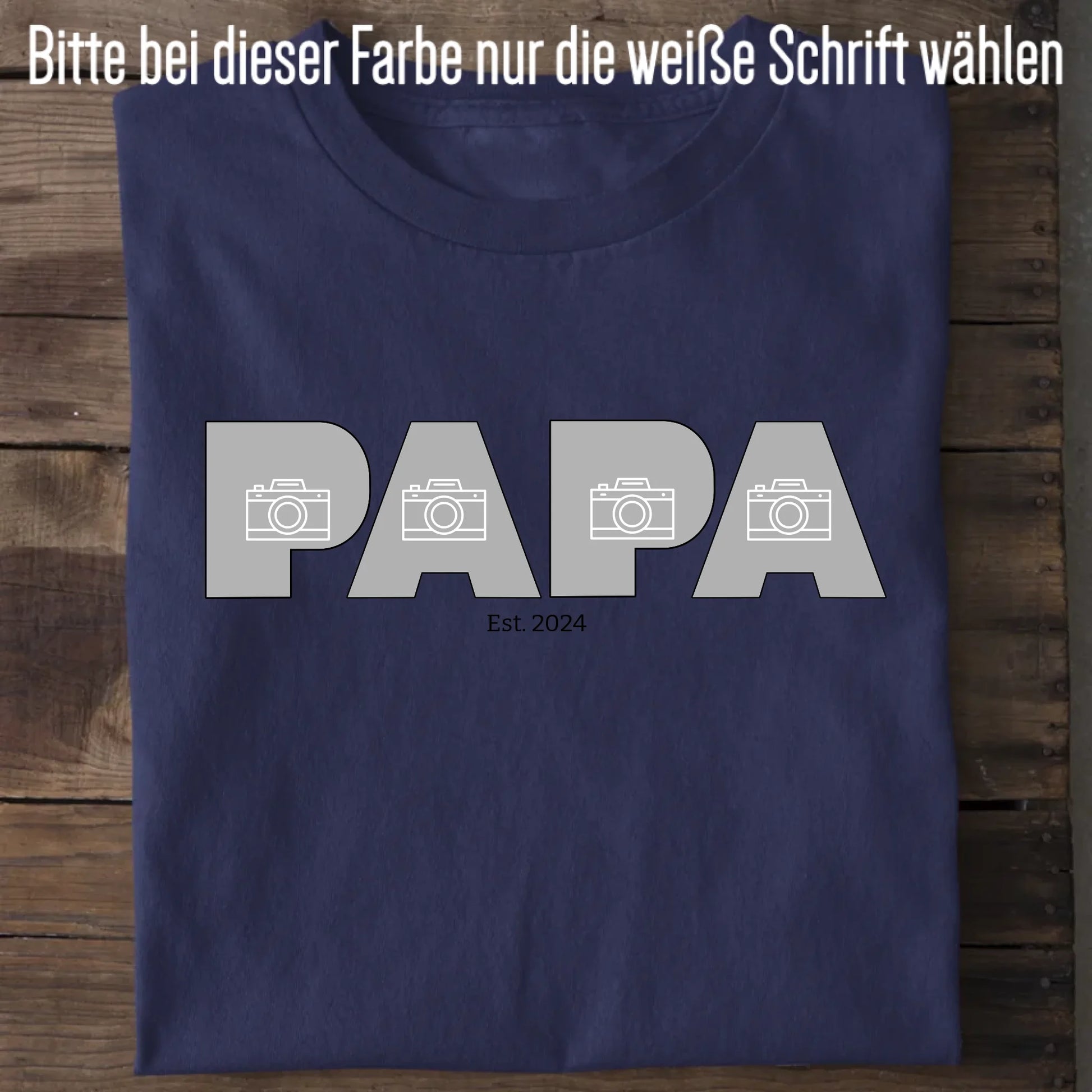 PAPA/DAD mit Fotos - Bio Herren Shirt *personalisierbar mit Fotos* Creator T-Shirt 2.0 ST ST French-Navy