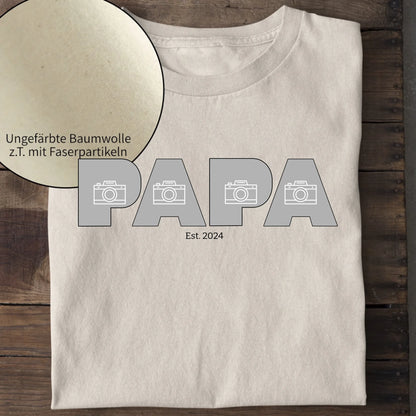 PAPA/DAD mit Fotos - Bio Herren Shirt *personalisierbar mit Fotos* Creator T-Shirt 2.0 ST ST Natural-Raw