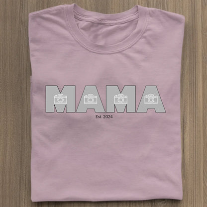 MAMA/MOM mit Fotos - Bio Damen Shirt *personalisierbar mit Fotos* Stella Muser Shirt ST ST Lilac-Dream