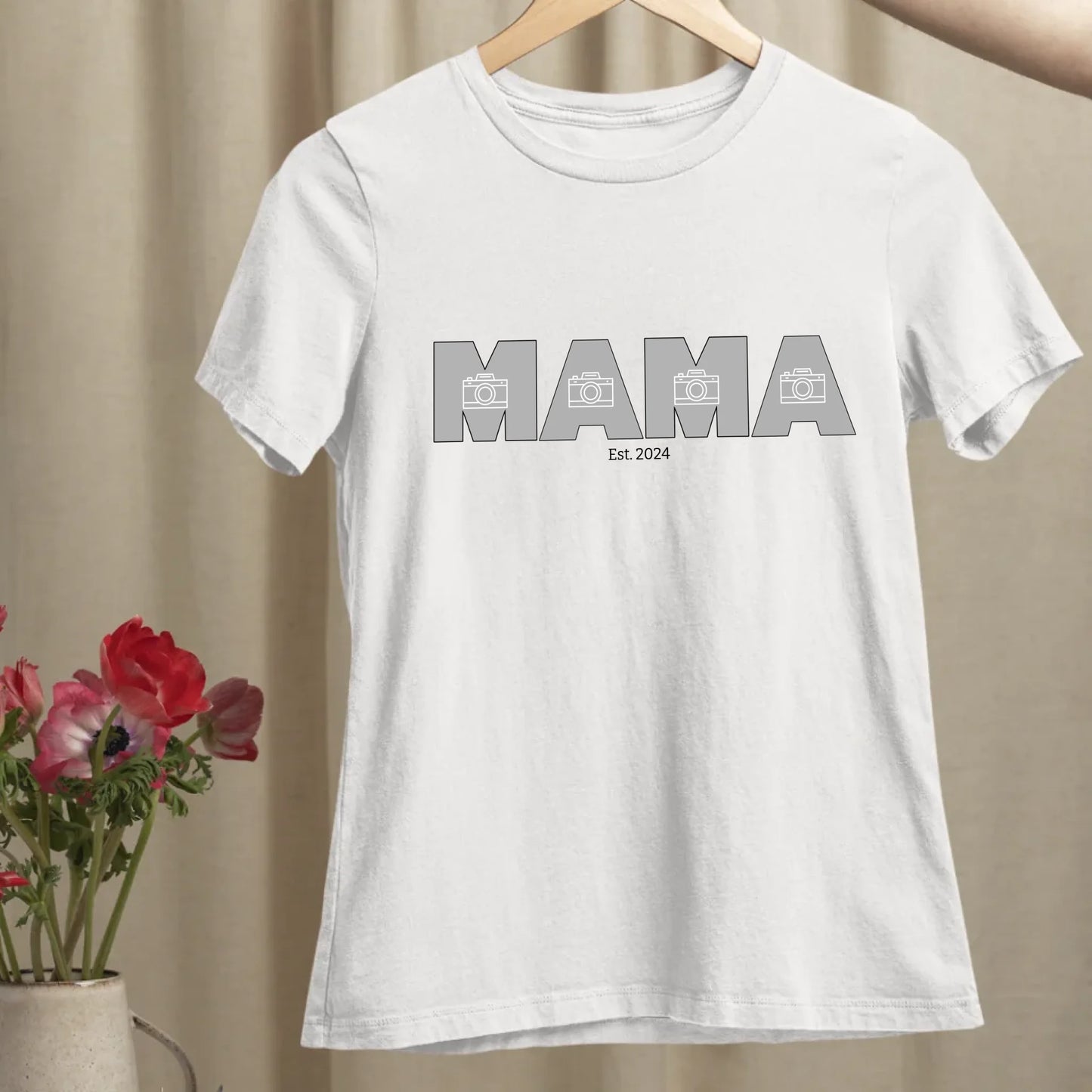 MAMA/MOM mit Fotos - Bio Damen Shirt *personalisierbar mit Fotos*