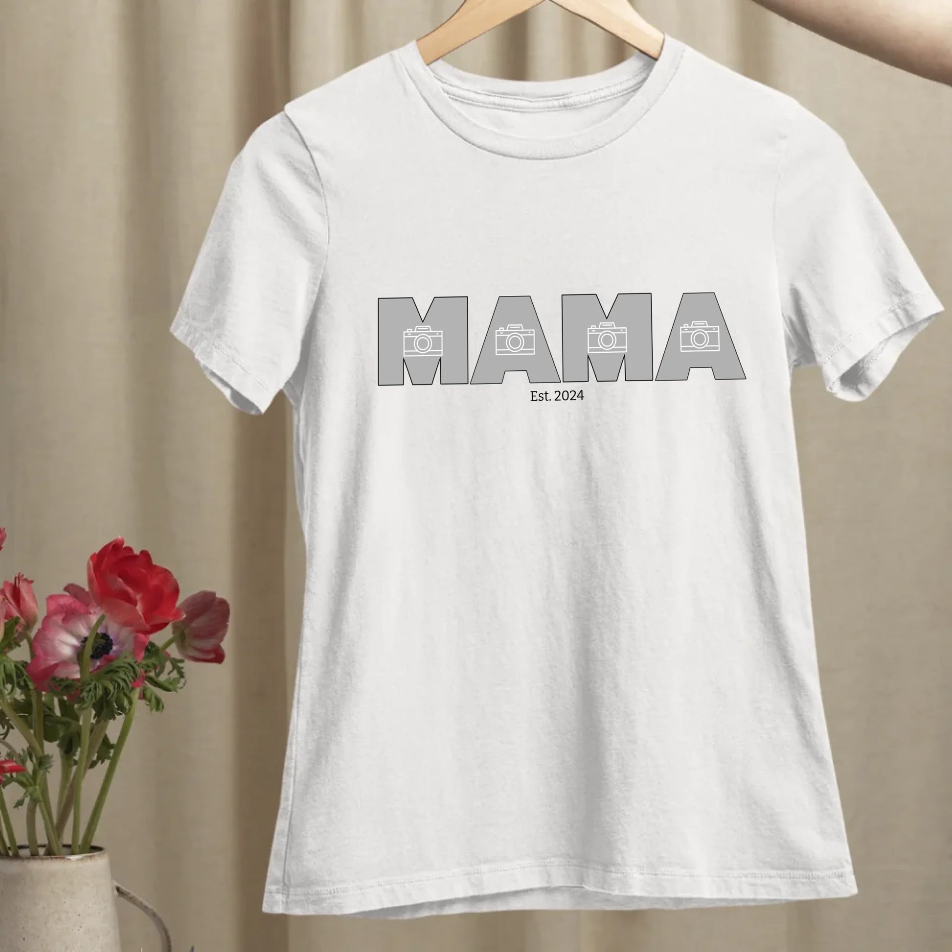MAMA/MOM mit Fotos - Bio Damen Shirt *personalisierbar mit Fotos*