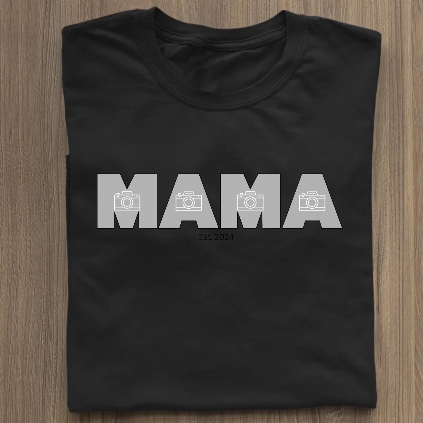 MAMA/MOM mit Fotos - Bio Damen Shirt *personalisierbar mit Fotos* Stella Muser Shirt ST ST Black