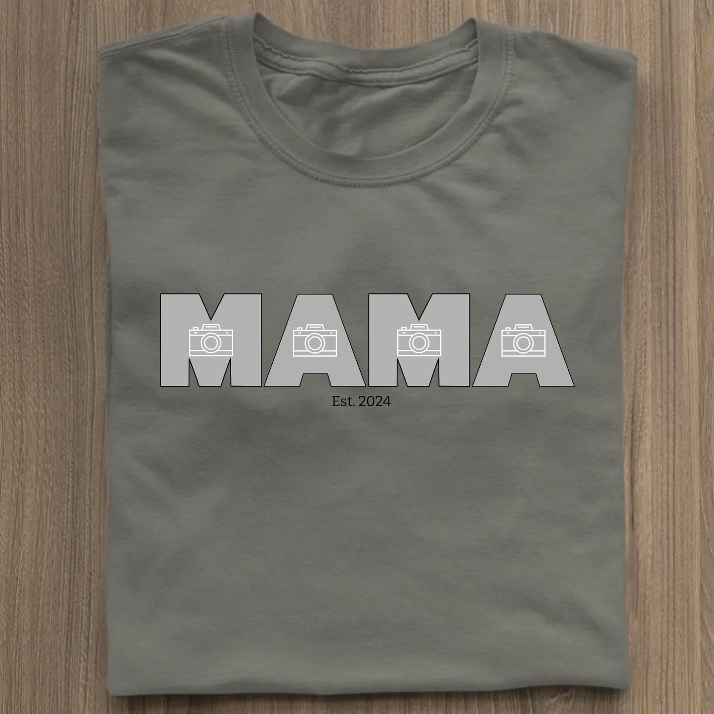 MAMA/MOM mit Fotos - Bio Damen Shirt *personalisierbar mit Fotos* Stella Muser Shirt ST ST Khaki