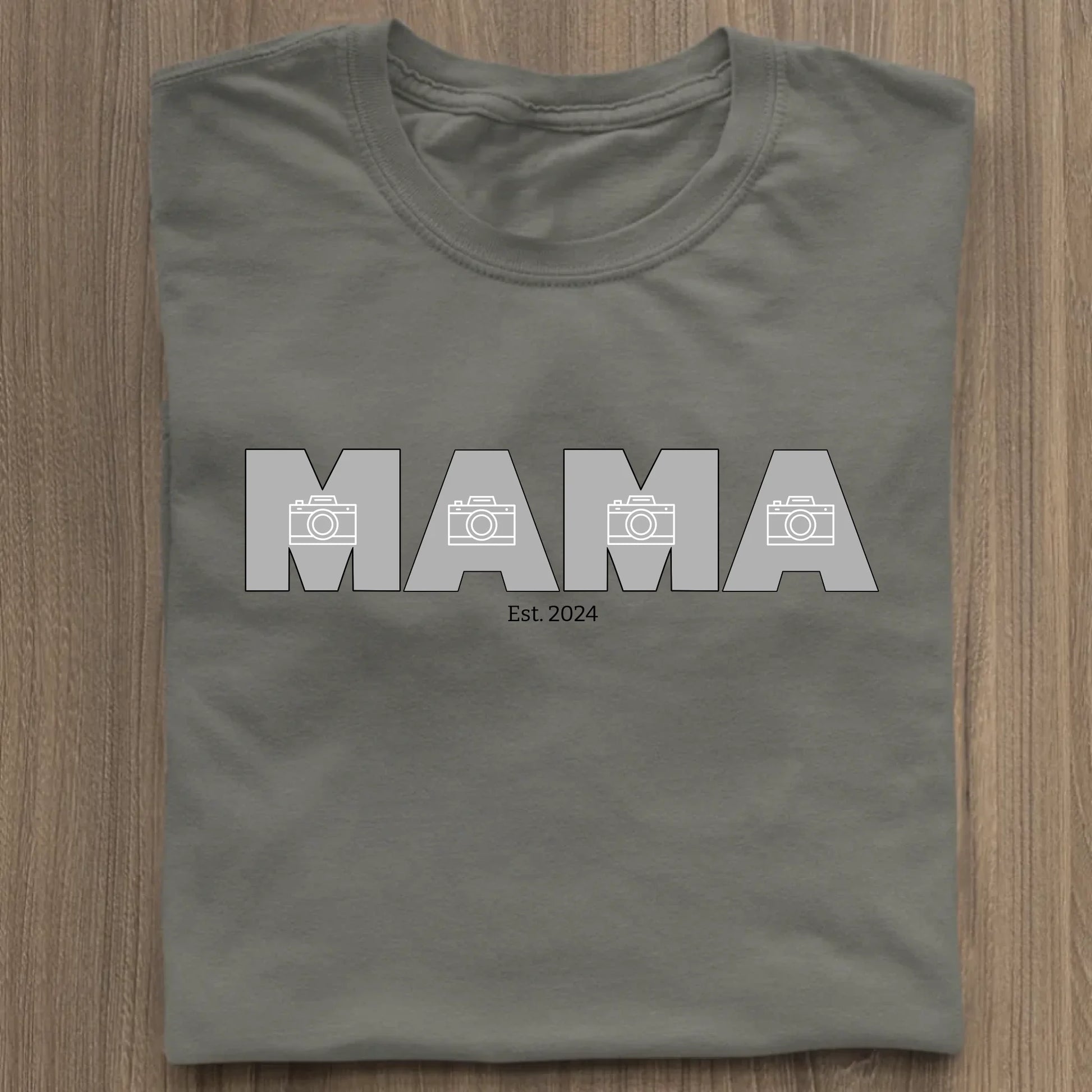 MAMA/MOM mit Fotos - Bio Damen Shirt *personalisierbar mit Fotos* Stella Muser Shirt ST ST Khaki