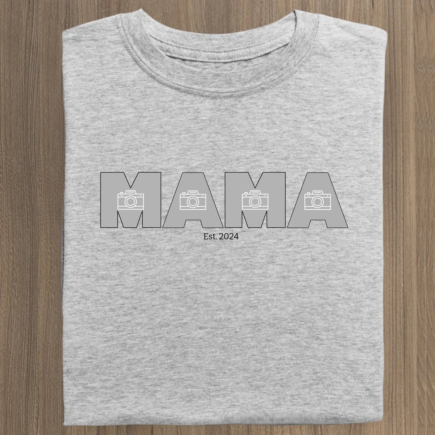 MAMA/MOM mit Fotos - Bio Damen Shirt *personalisierbar mit Fotos* Stella Muser Shirt ST ST Heather-Grey
