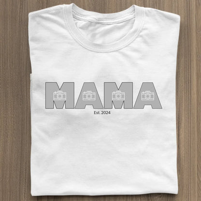 MAMA/MOM mit Fotos - Bio Damen Shirt *personalisierbar mit Fotos* Stella Muser Shirt ST ST White
