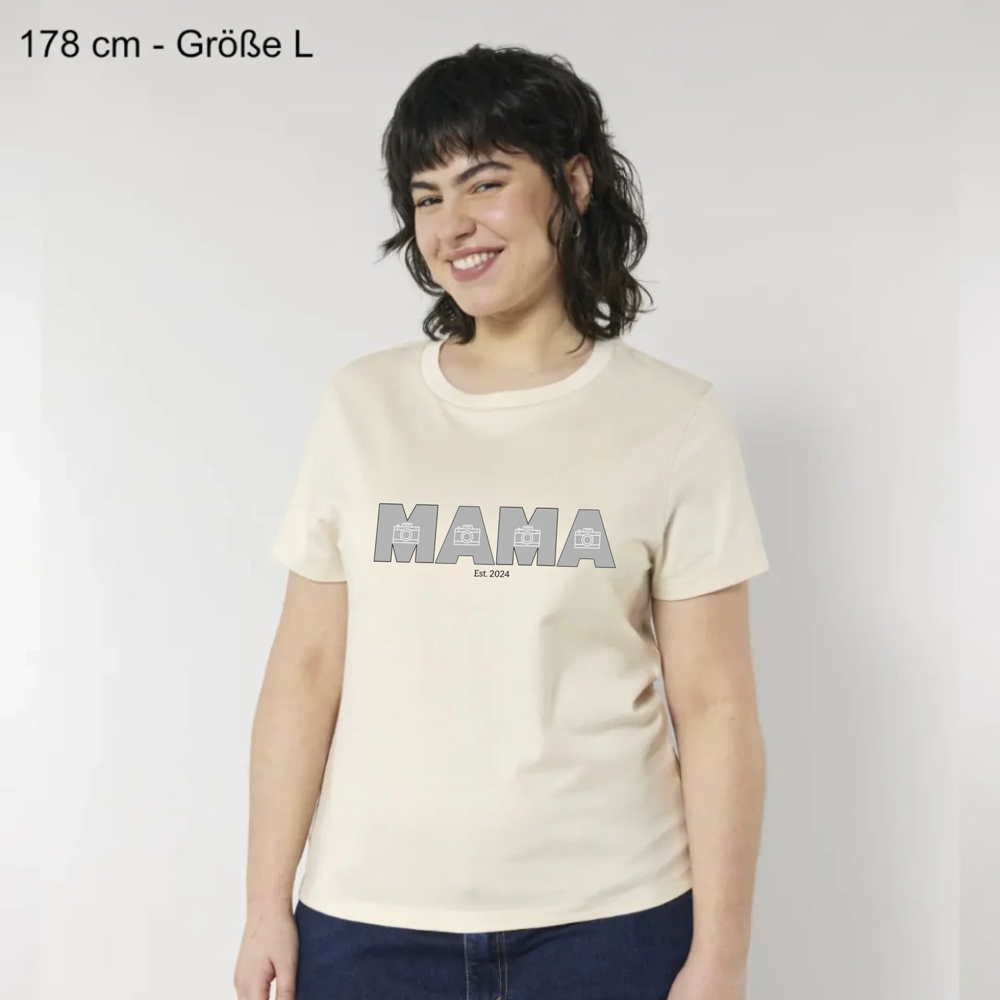 MAMA/MOM mit Fotos - Bio Damen Shirt *personalisierbar mit Fotos*
