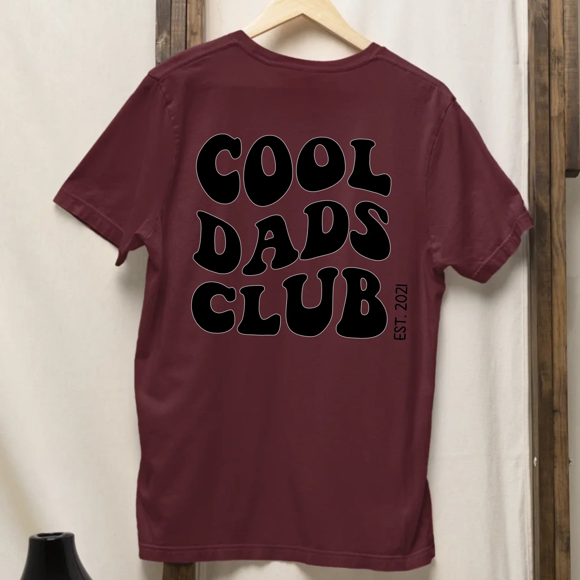 Cool Dads Club Backprint - Bio Herren Shirt *personalisierbar* Creator T-Shirt 2.0 ST ST BACK ONLY Burgundy