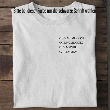 Roman Date - Bio Herren Shirt *personalisierbar* Creator T-Shirt 2.0 ST ST White
