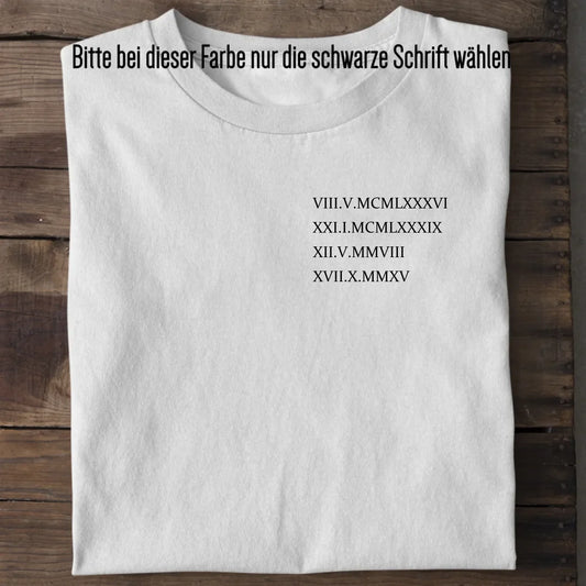 Roman Date - Bio Herren Shirt *personalisierbar* Creator T-Shirt 2.0 ST ST White