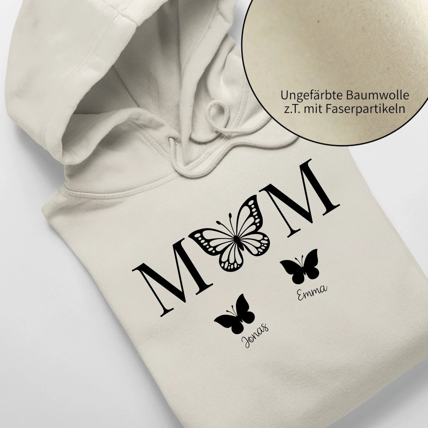 Mom Butterfly - Bio Unisex Hoodie *personalisierbar* Cruiser Hoodie 2.0 ST ST Natural-Raw