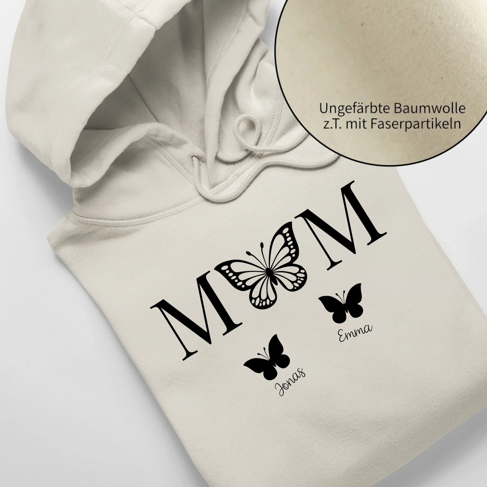 Mom Butterfly - Bio Unisex Hoodie *personalisierbar* Cruiser Hoodie 2.0 ST ST Natural-Raw